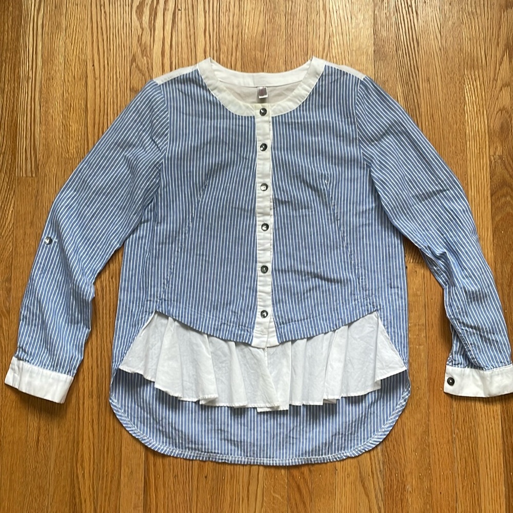 Nara | Blue Striped Blouse
